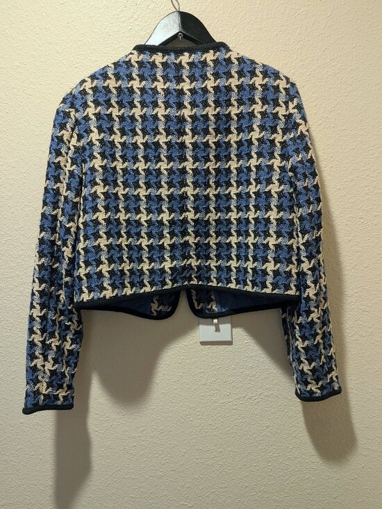 Sparkle Tweed Cropped Jacket Size M - Picture 5 of 10
